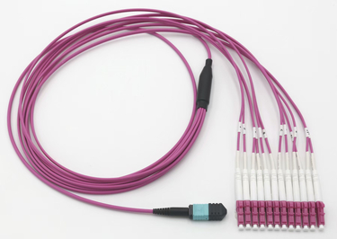 OM4 MPO/MTP® to LC 12 fiber Fanout Patch cord