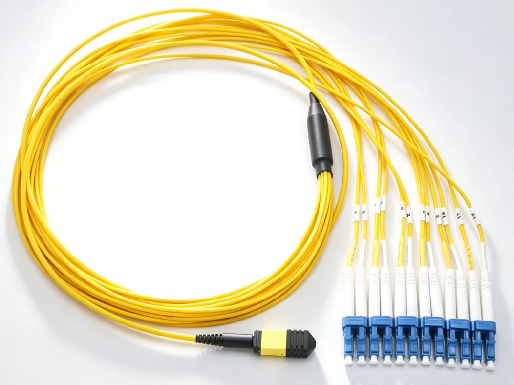 OS2 MPO/MTP® to LC 12 fiber Fan-out Patch Cord