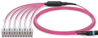 OM4 MPO/MTP® to LC high-density Fan-out Patch Cord